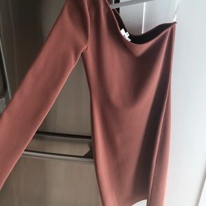 Knee length one shoulder dress